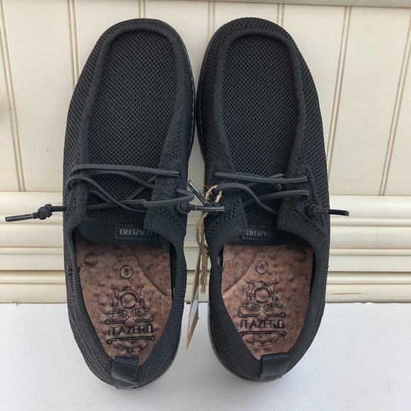 ITAZERO Black Slip On Comfy Loafer Shoes Minimalist Walking - Picture 3 of 15